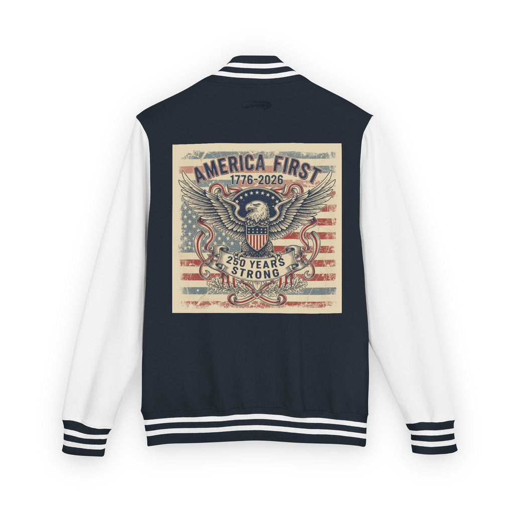 1776 America First Letterman Jacket – Patriotic Eagle Varsity Coat