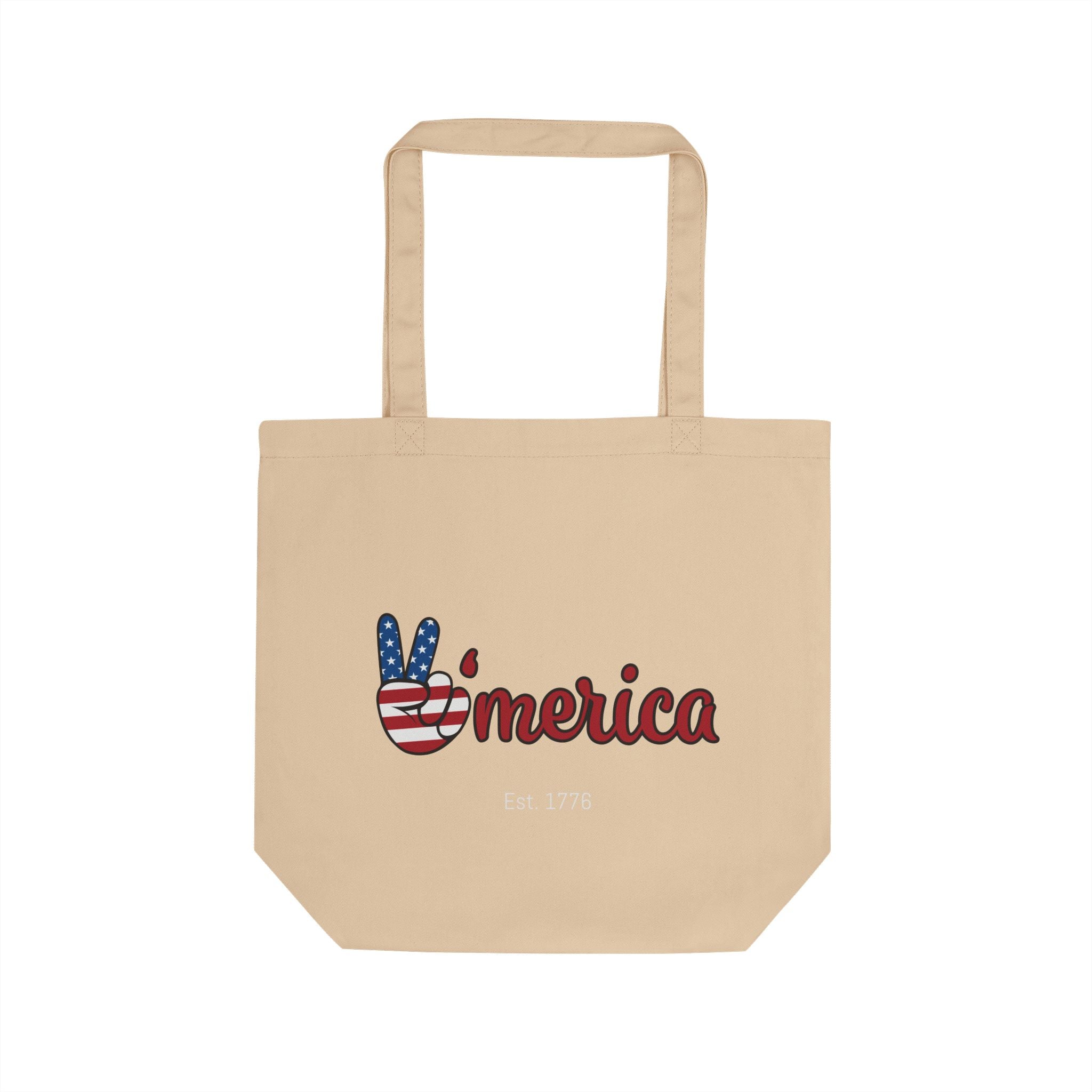 Patriotic 'Merica Peace Sign Eco Tote