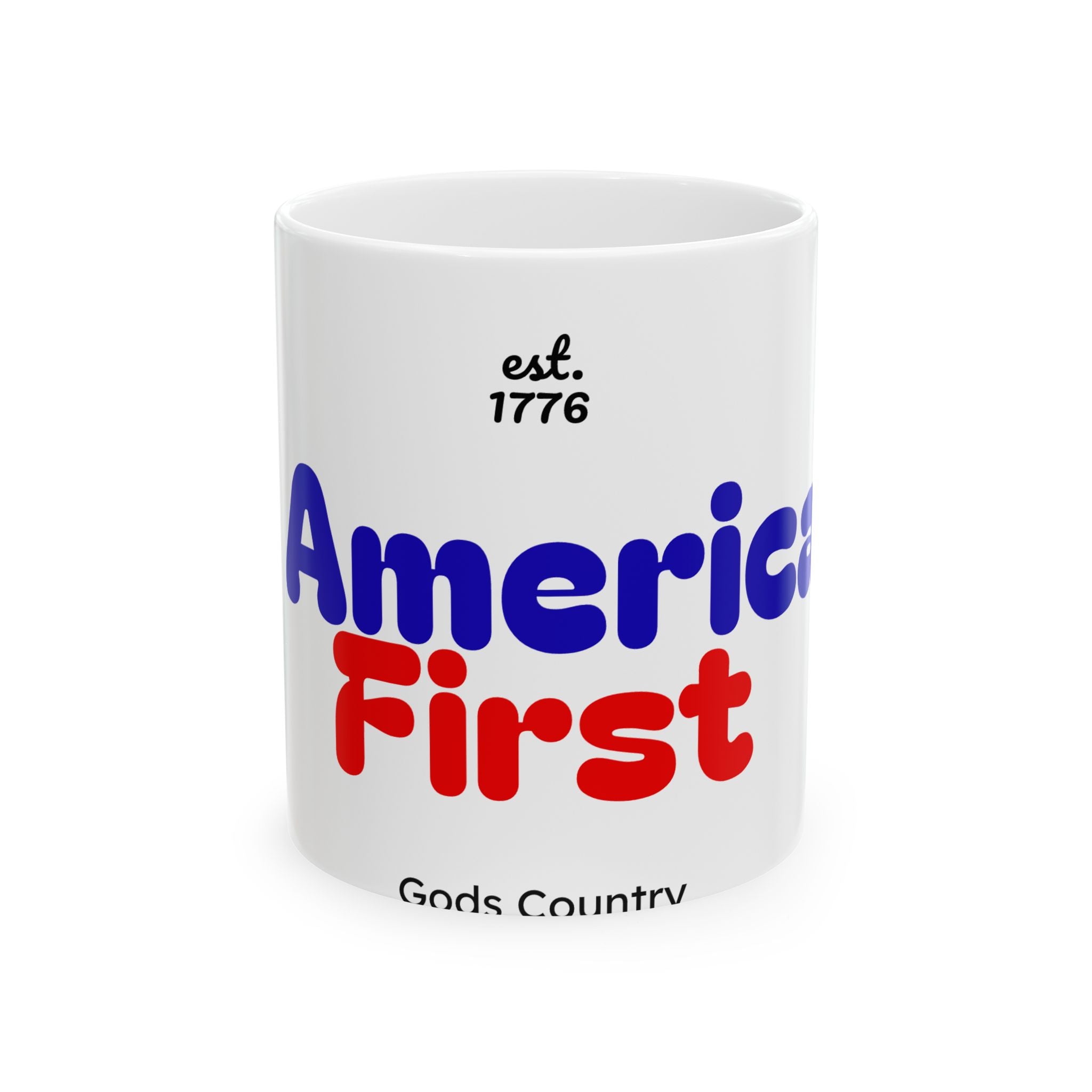 Americas First Ceramic Mug (11oz/15oz) – Patriotic 'est. 1776' Coffee Cup