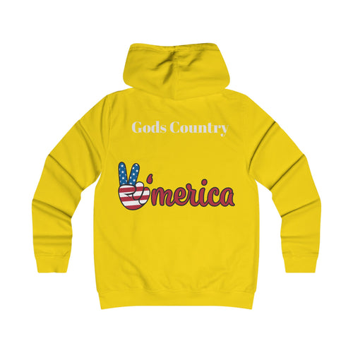 'Merica Graphic Hoodie — Patriotic Peace Sign & 1776 College-Inspired Pullover