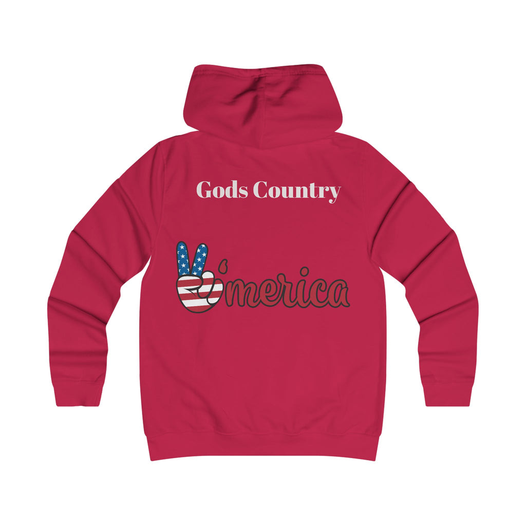 'Merica Graphic Hoodie — Patriotic Peace Sign & 1776 College-Inspired Pullover