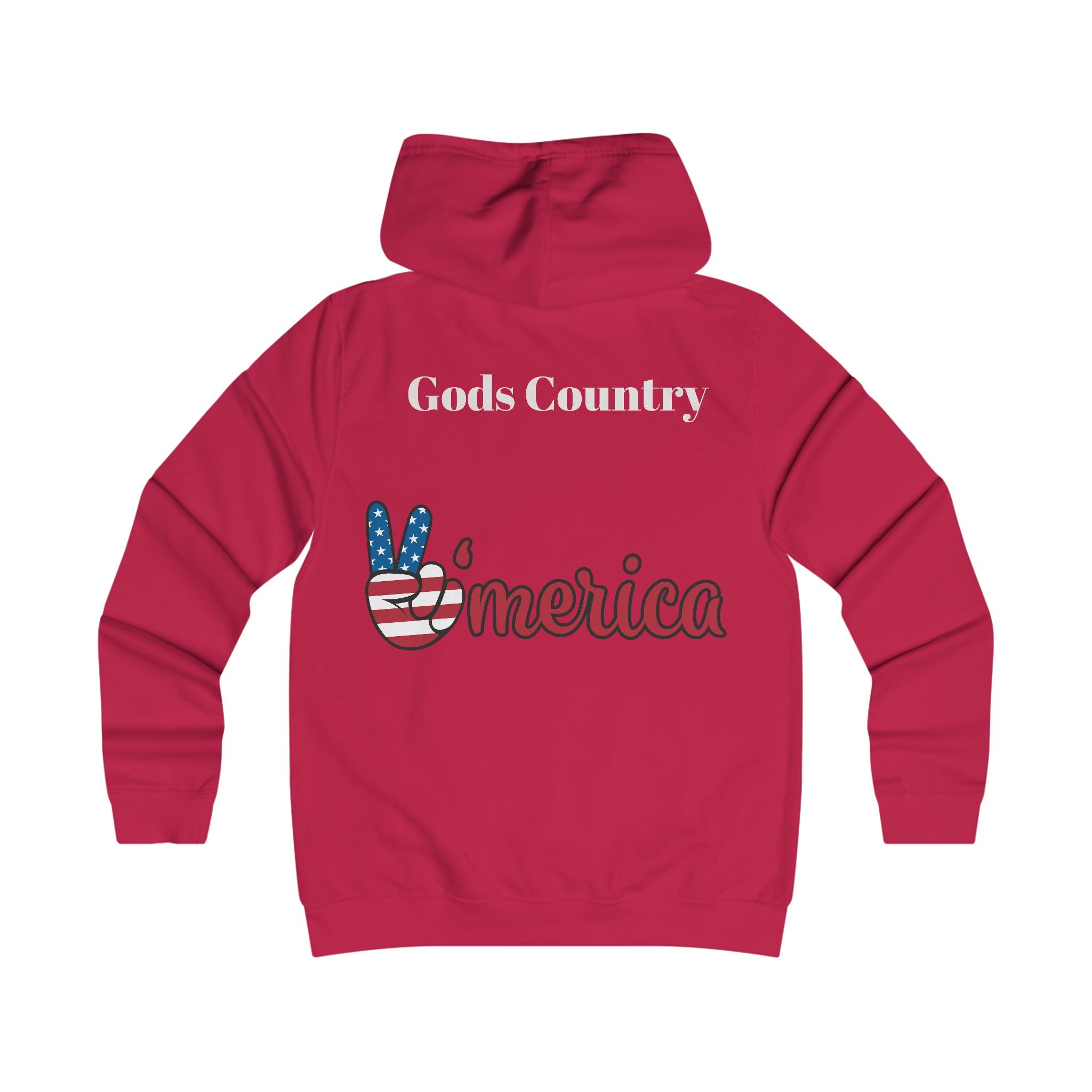 'Merica Graphic Hoodie — Patriotic Peace Sign & 1776 College-Inspired Pullover