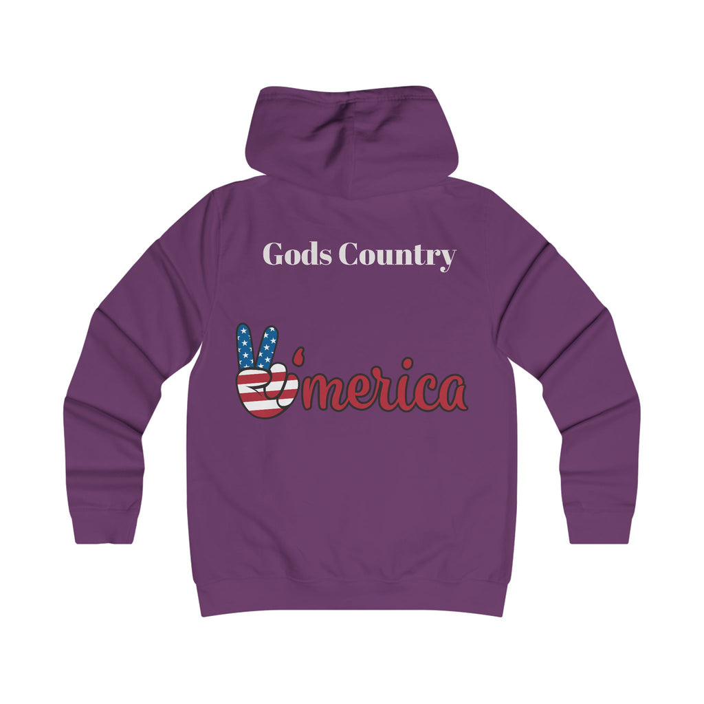 'Merica Graphic Hoodie — Patriotic Peace Sign & 1776 College-Inspired Pullover