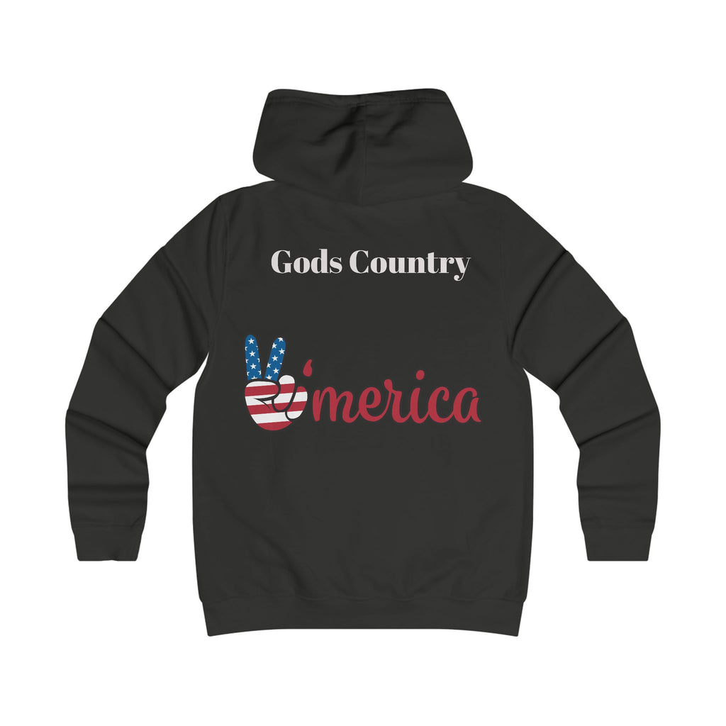 'Merica Graphic Hoodie — Patriotic Peace Sign & 1776 College-Inspired Pullover