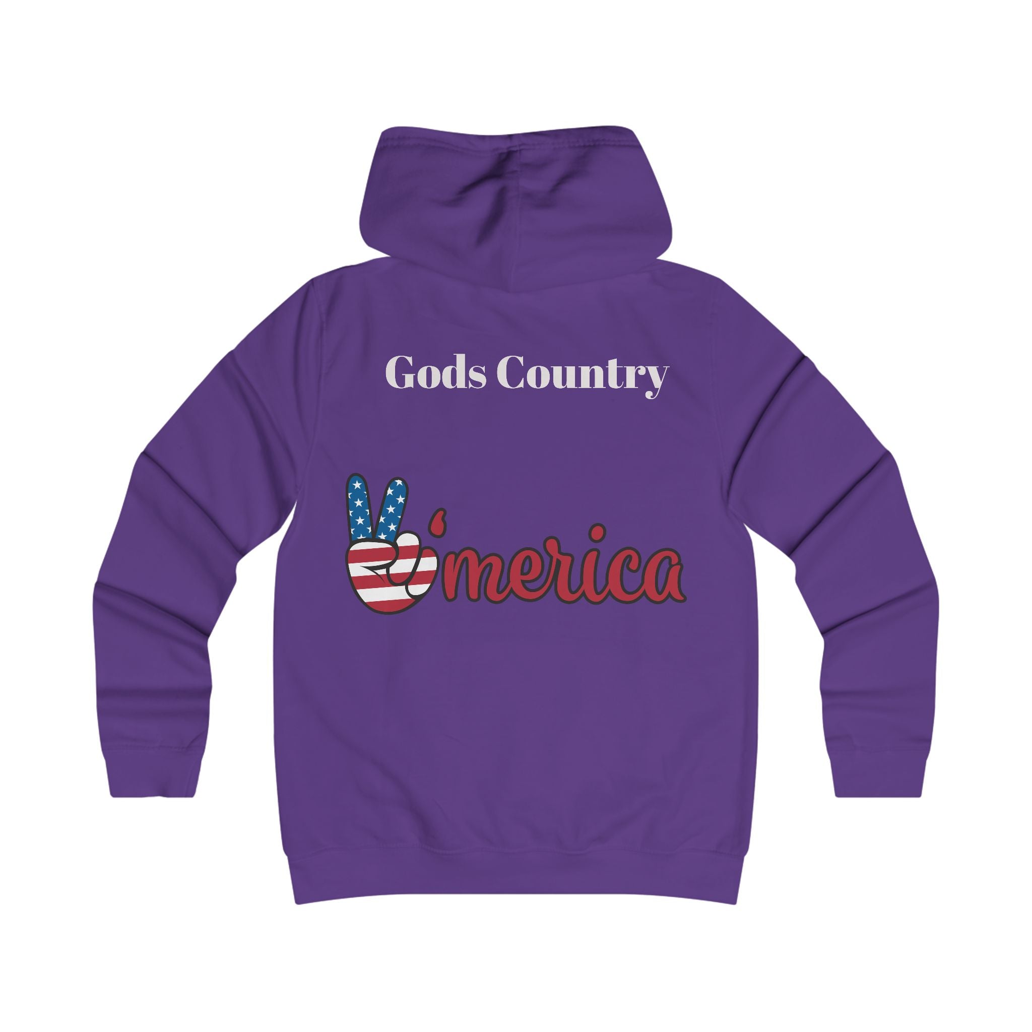 'Merica Graphic Hoodie — Patriotic Peace Sign & 1776 College-Inspired Pullover