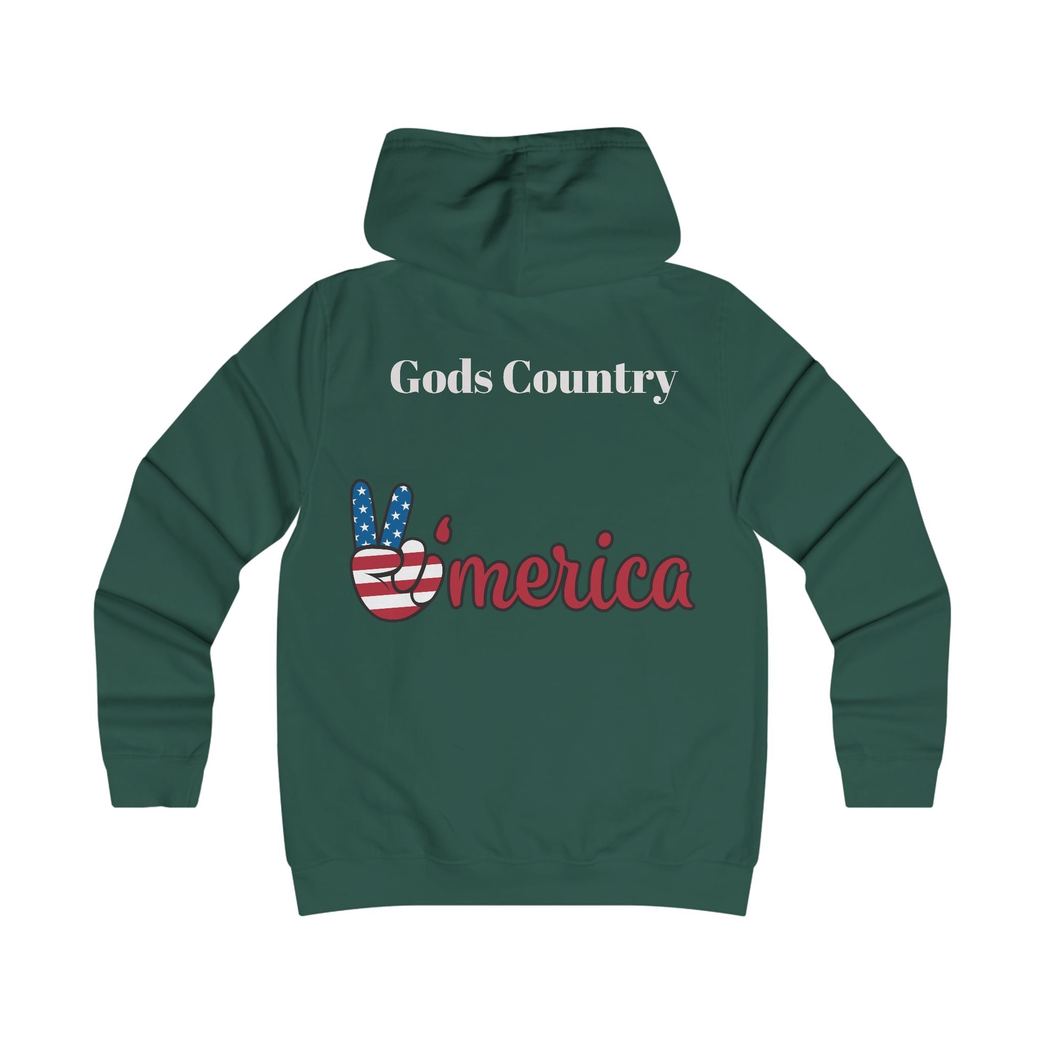'Merica Graphic Hoodie — Patriotic Peace Sign & 1776 College-Inspired Pullover