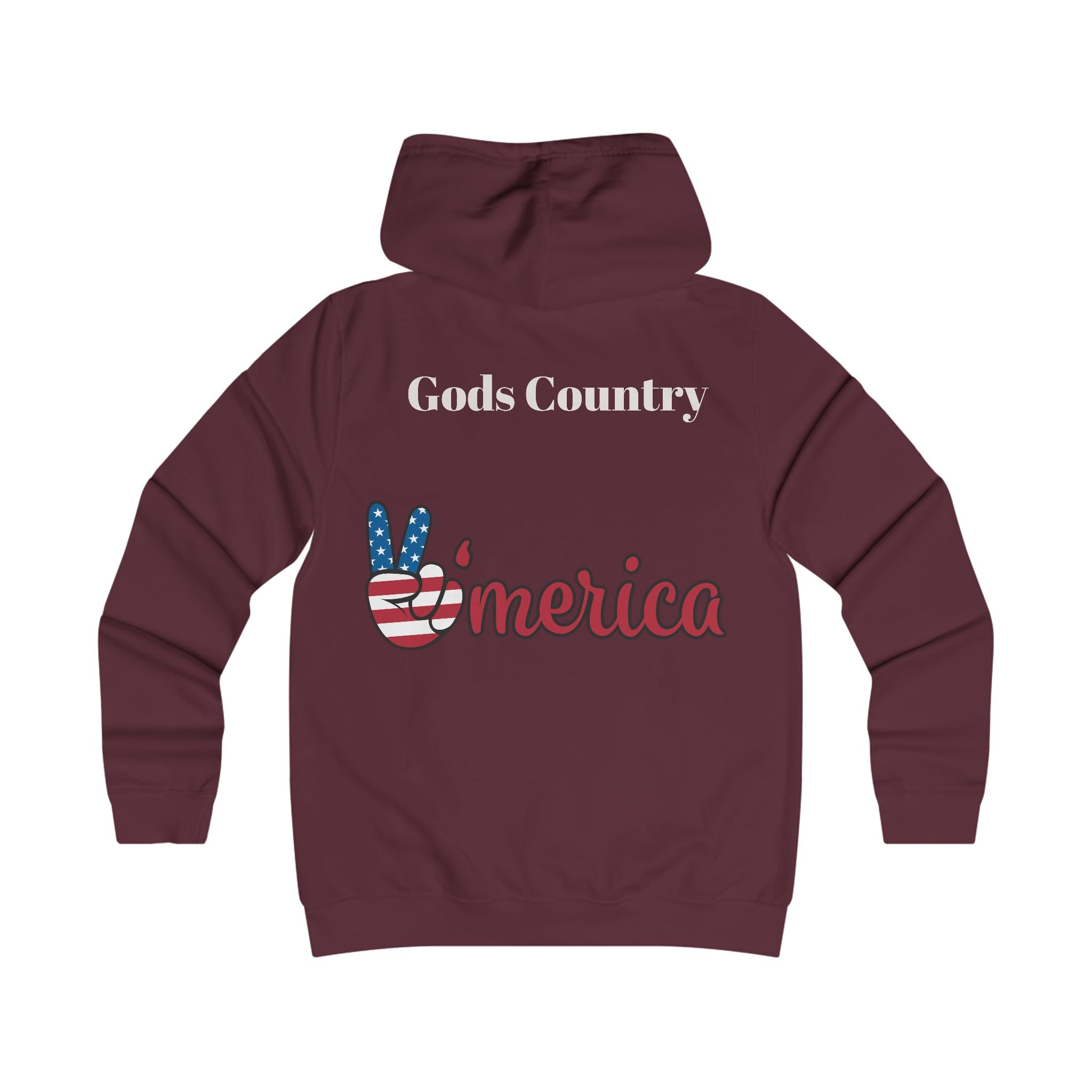 'Merica Graphic Hoodie — Patriotic Peace Sign & 1776 College-Inspired Pullover