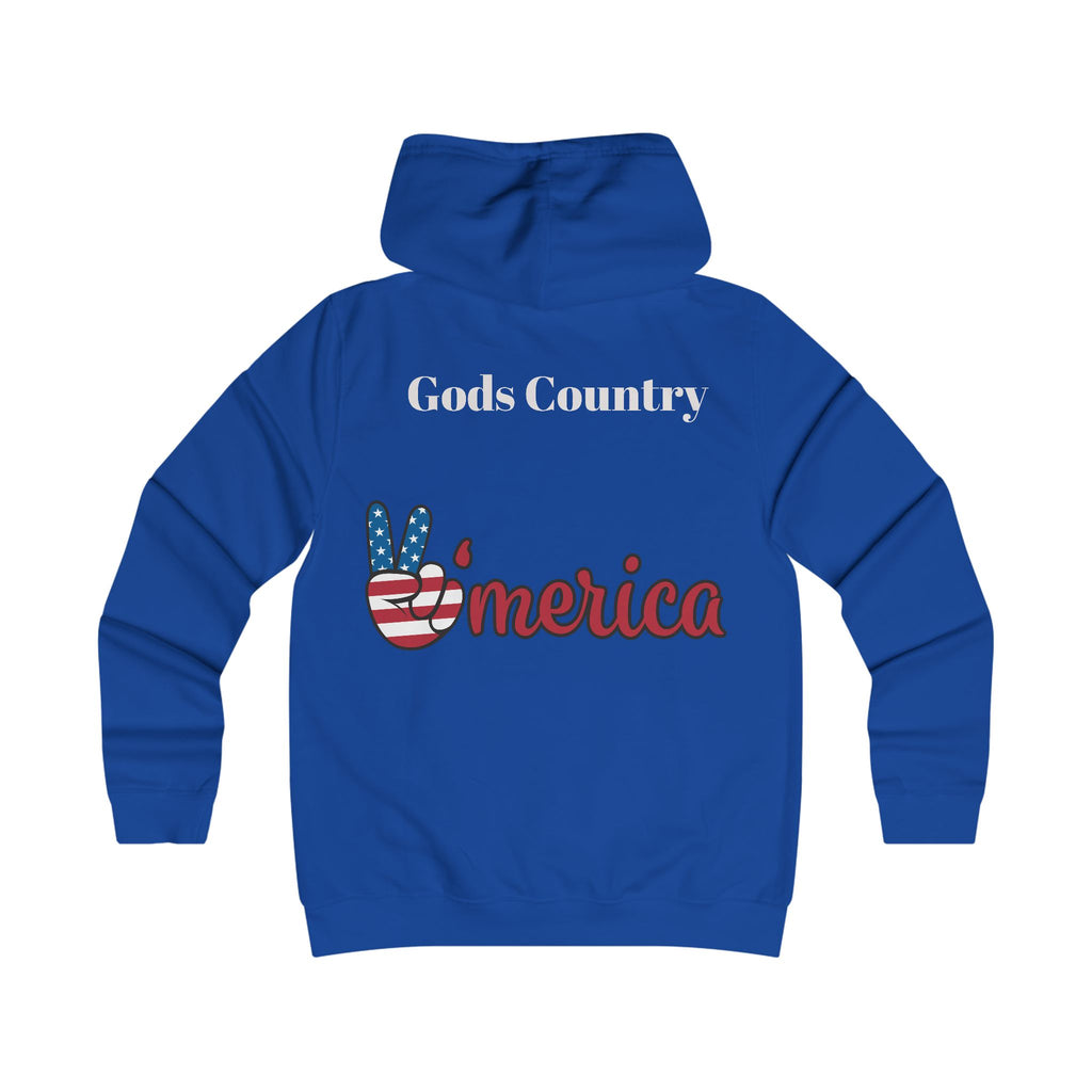 'Merica Graphic Hoodie — Patriotic Peace Sign & 1776 College-Inspired Pullover