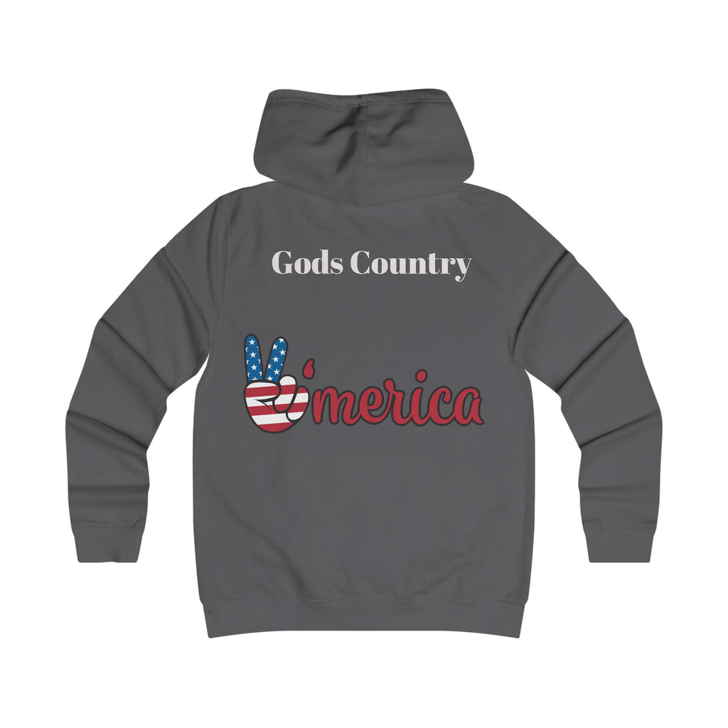 'Merica Graphic Hoodie — Patriotic Peace Sign & 1776 College-Inspired Pullover
