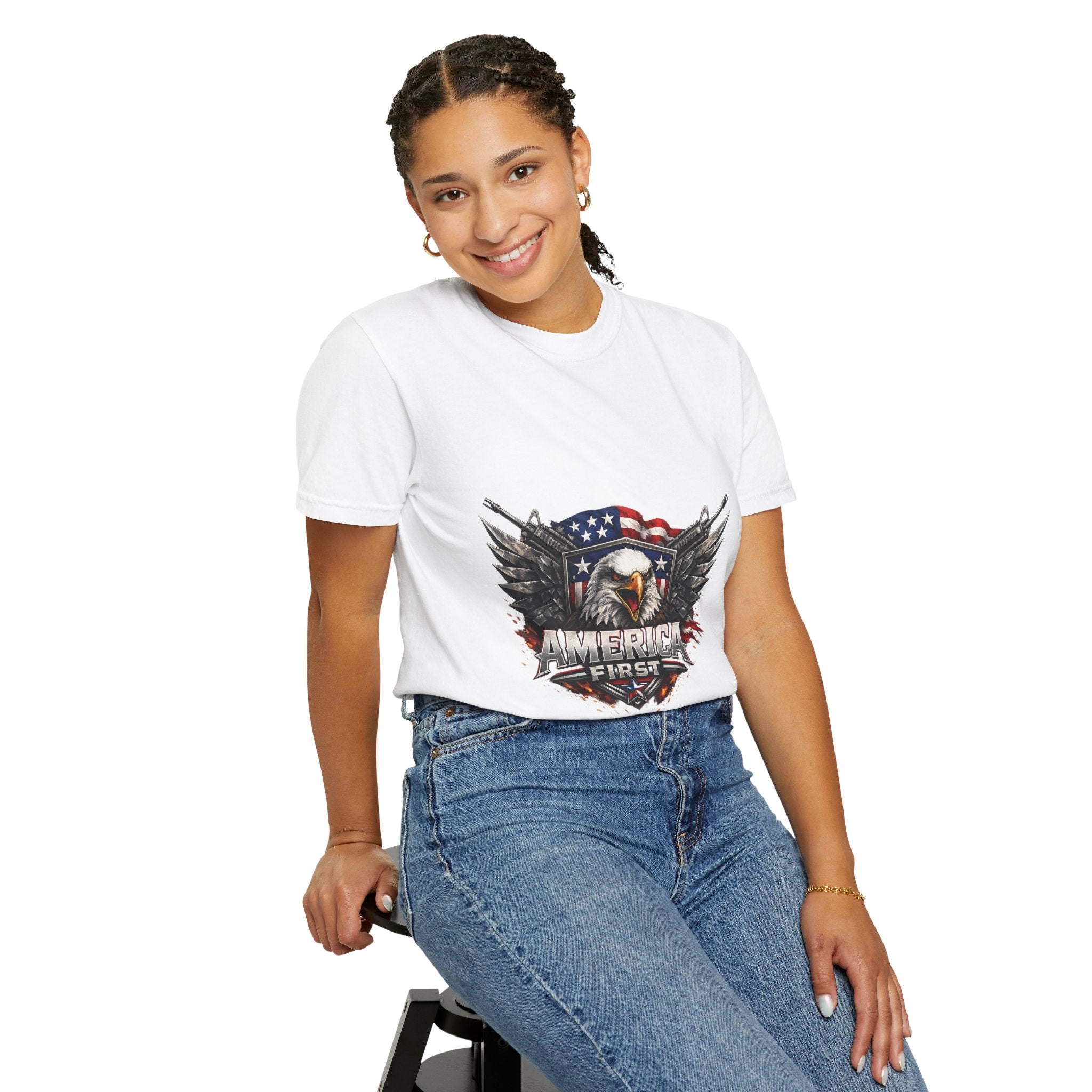 Patriotic 'America First' Eagle T-Shirt