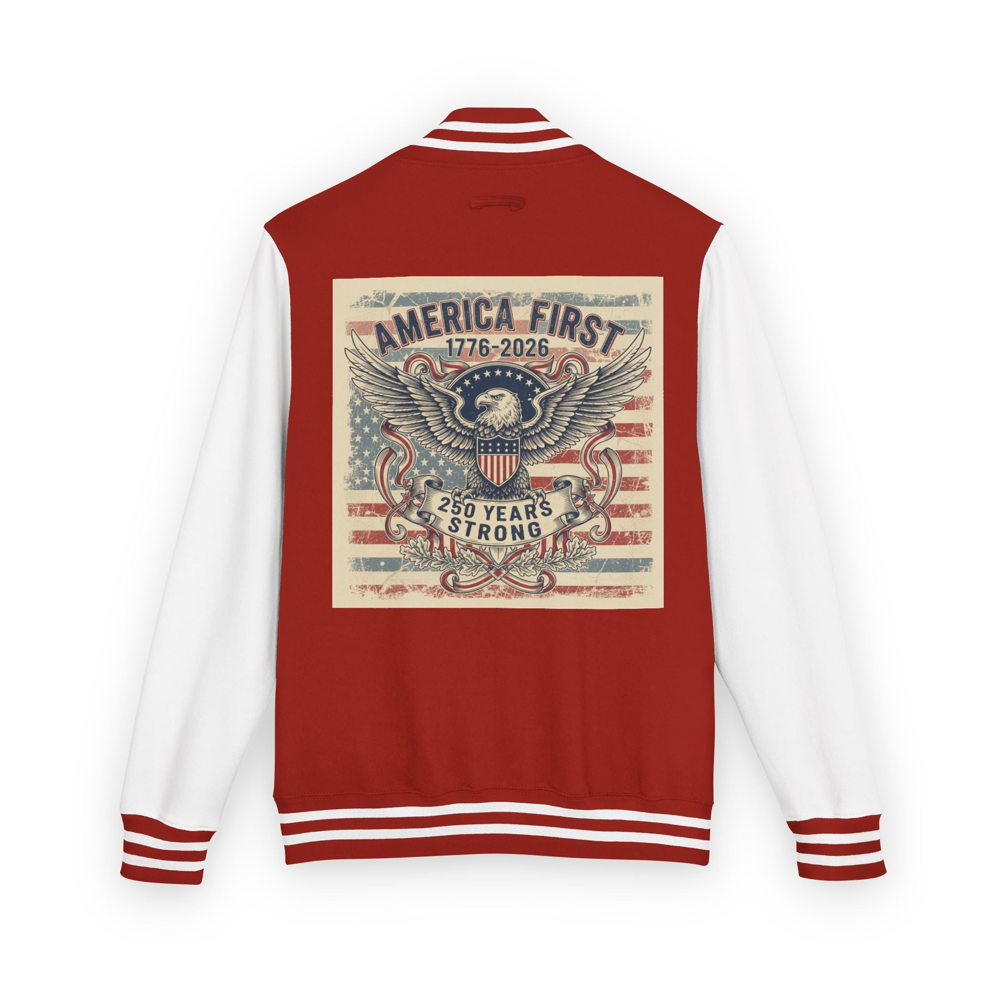 1776 America First Letterman Jacket – Patriotic Eagle Varsity Coat